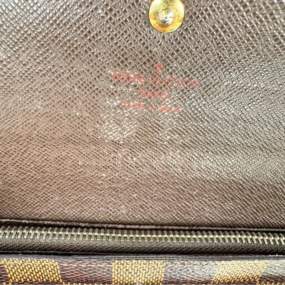 Authentic Louis Vuitton Sarah Wallet Damier Ebene Checkered - Picture 10 of 14